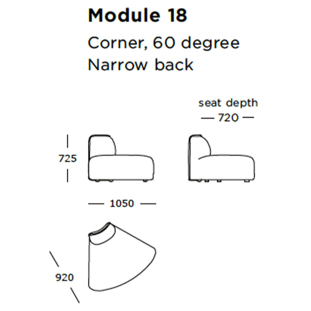 Panorama Modular Sofa (Modules 16-17)