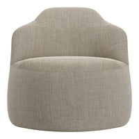 Stylish neutral beige armchair with textured pattern, perfect for modern home decor.