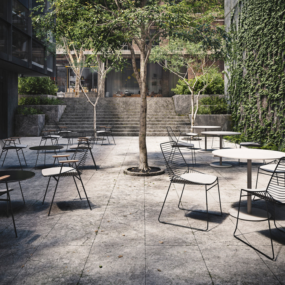 Zelo Outdoor Side Chair w/ Seat Pad - Stackable