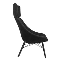Auki Lounge Chair w/ Headrest - Wooden Base