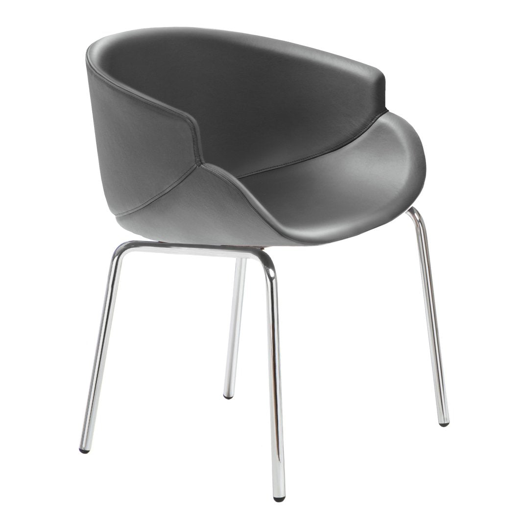 Bix Armchair - Metal Base - Upholstered