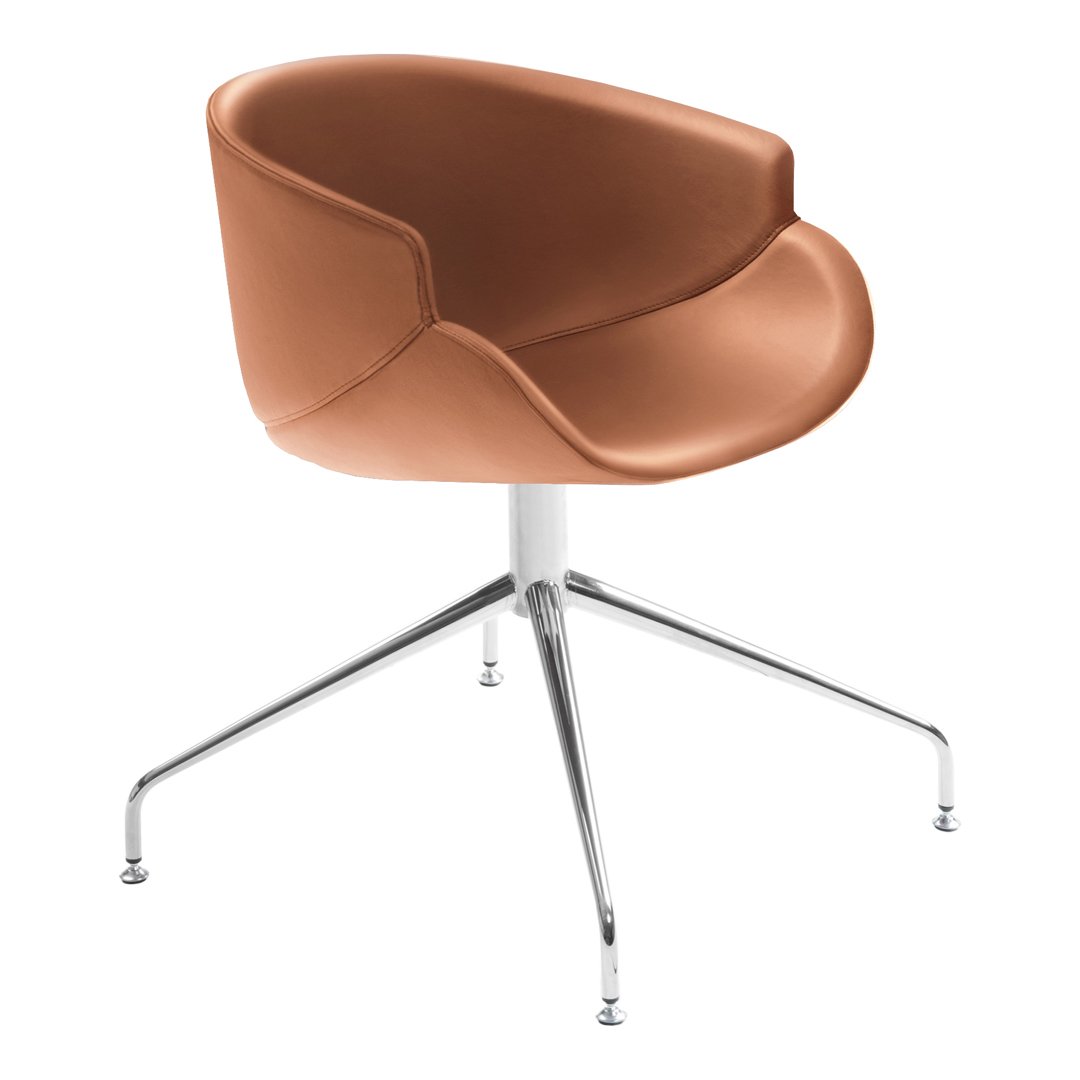 Bix Armchair - 4-Star Swivel Base - Upholstered