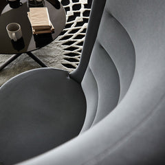 Badminton Lounge Chair - Bicolor - Grey Shell