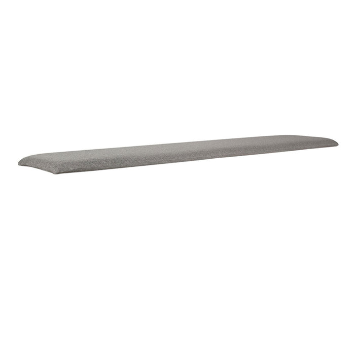 Gray cushion with a smooth texture, perfect for benches or seating, featuring a minimalistic design.