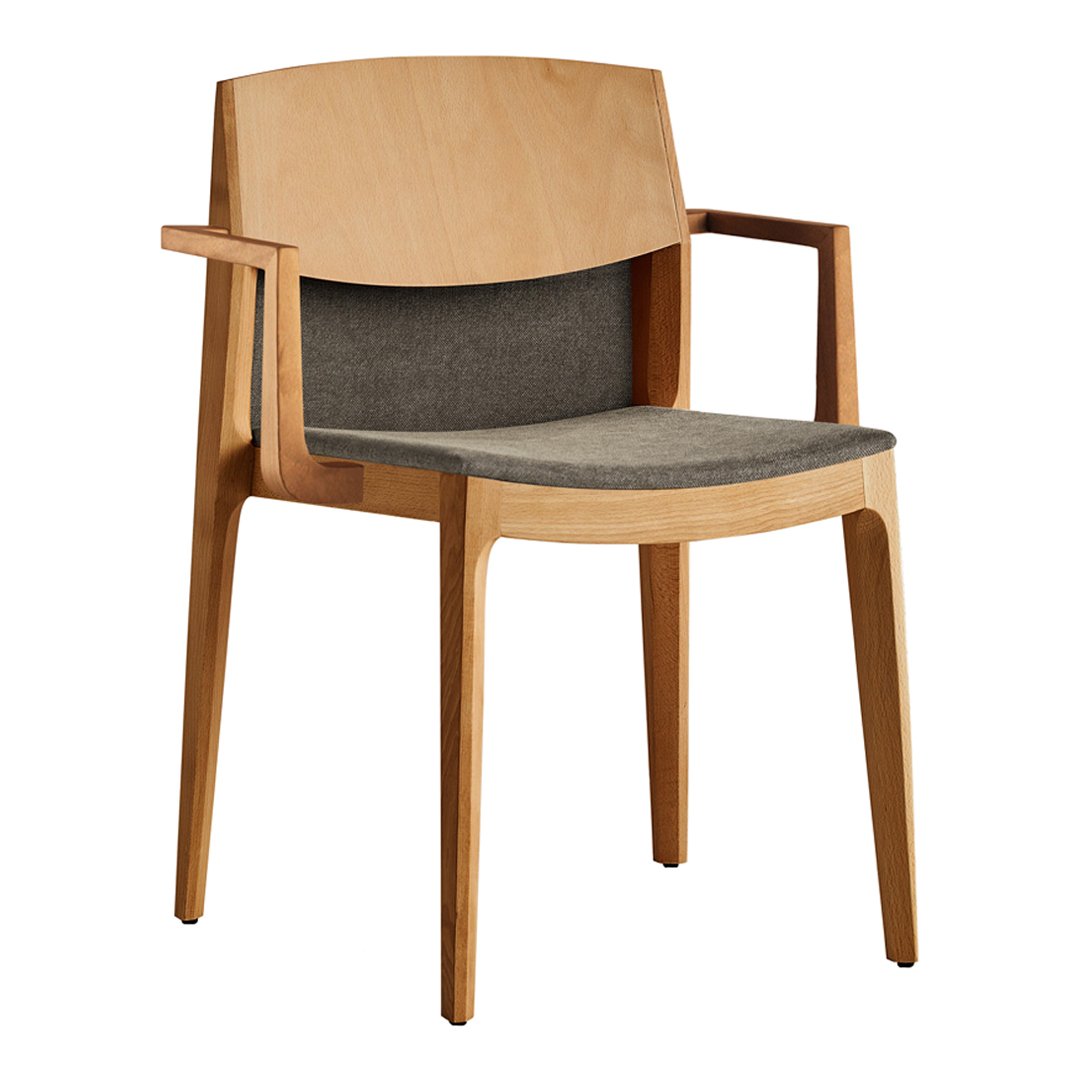 Isa 141N Armchair - Seat & Inside Back Upholstered - Stackable