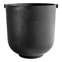 Matte black planter with a smooth, rounded design and subtle texture ideal for modern decor.