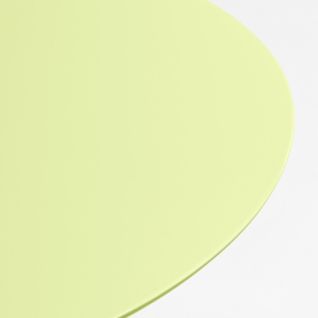 Light pastel green circular surface, smooth finish, minimalistic design. Perfect for modern decor accents.