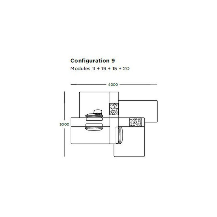 "Configuration diagram featuring neutral tones and geometric patterns for modular design layout."
