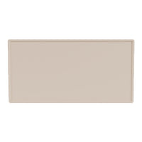 Beige rectangular tray with a smooth, matte finish and clean edges, perfect for modern decor.