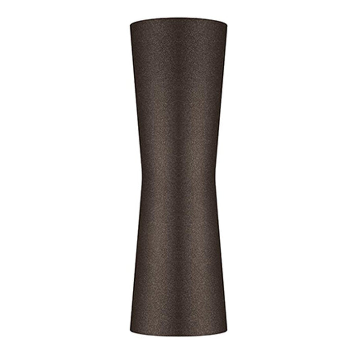Sleek dark brown vase with a smooth, textured finish and modern hourglass shape, perfect for contemporary decor.