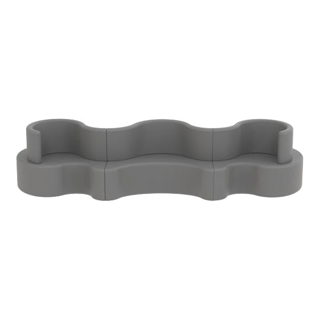 Gray wavy design furniture with smooth contours and a modern aesthetic, ideal for stylish interiors.
