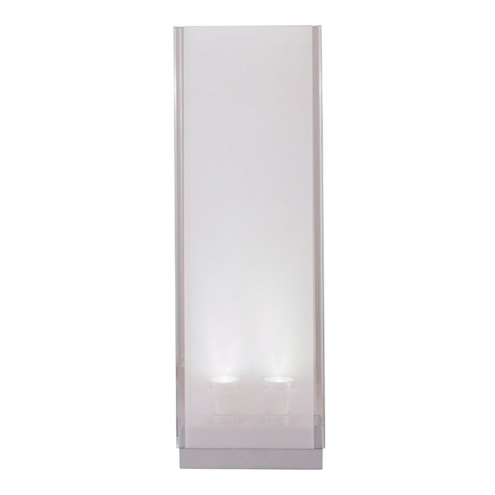 Sleek modern lamp in frosted white with subtle lighting effect, perfect for contemporary decor.