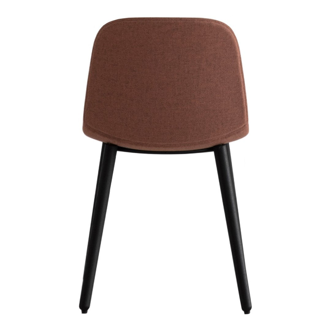 Seela Side Chair - Black Wooden Base, Fully Upholstered