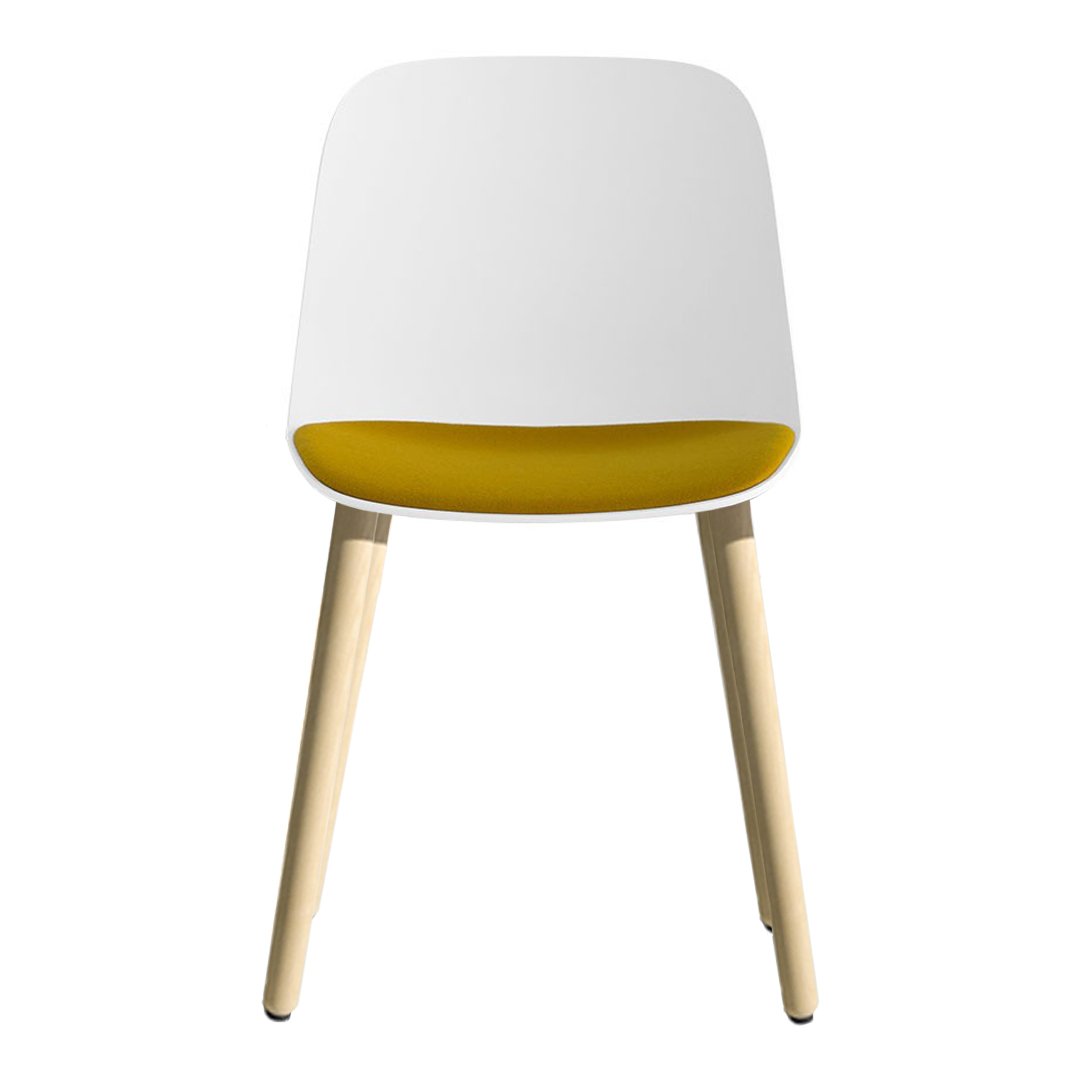 Seela Side Chair - Oak Wooden Base, Seat Upholstered
