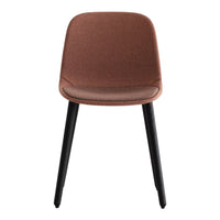 Seela Side Chair - Black Wooden Base, Fully Upholstered