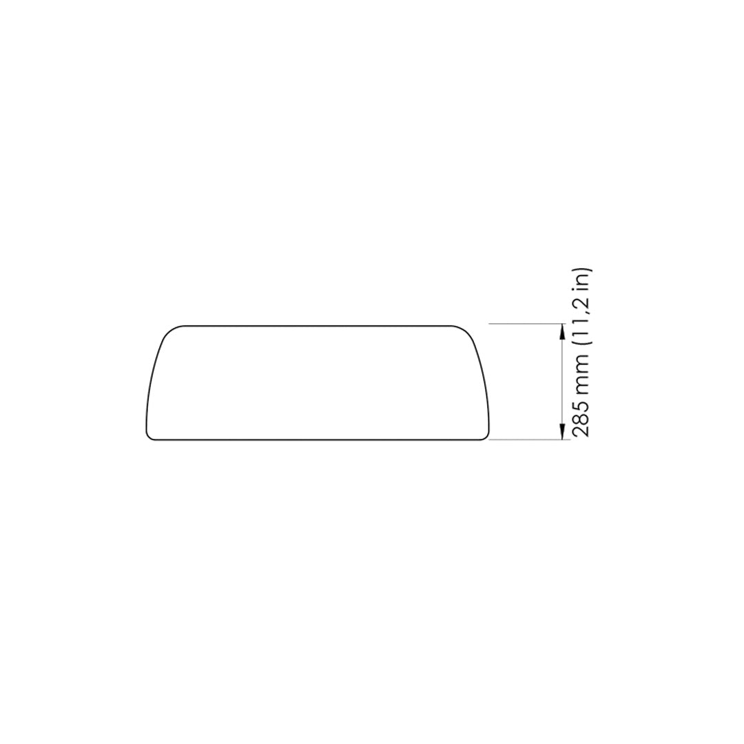 Sleek minimal design featuring a solid color with smooth, rounded edges, perfect for modern decor.