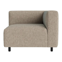 Beige textured sofa with a minimalist design and soft, neutral tones, perfect for modern interiors.