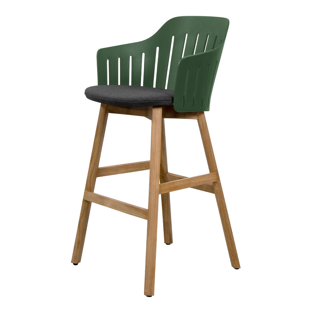 Choice Outdoor Bar Chair Wood Base w/ Seat Cushion – Design Public