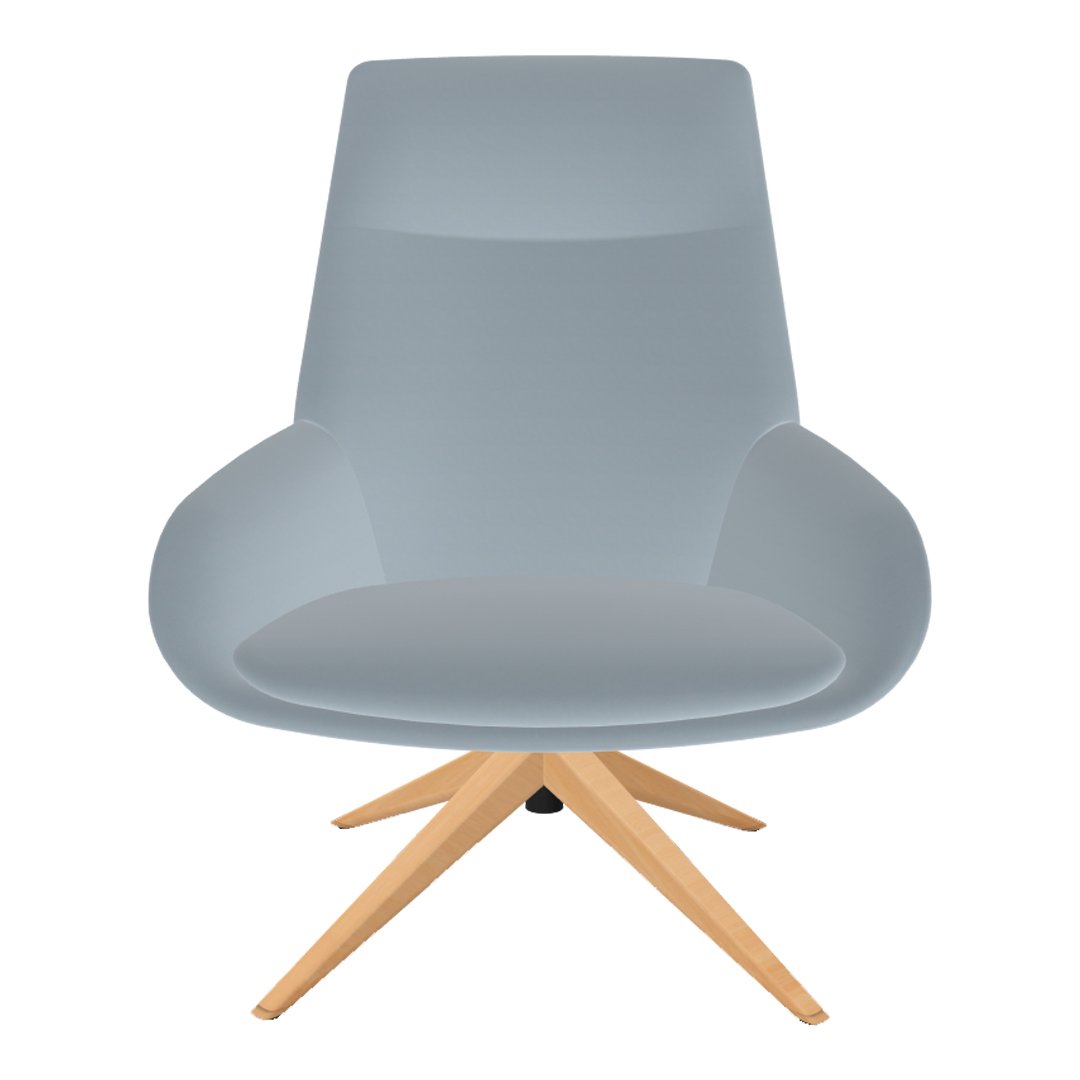 Noom Series 20 Lounge Armchair - Pyramid Wood Base