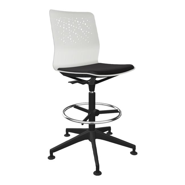 Urban Monoblock 10 Drafting Chair w/ Gas Lift - Seat Upholstered