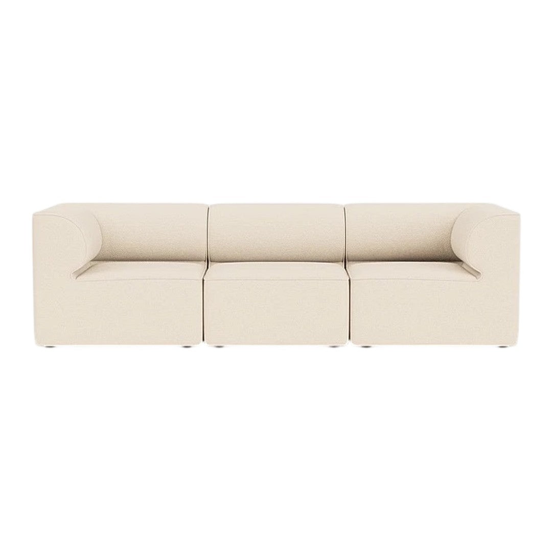 Creamy beige modular sofa with smooth, minimalist design and no visible patterns, perfect for modern decor.