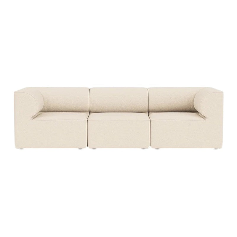 Creamy beige modular sofa with smooth, minimalist design and no visible patterns, perfect for modern decor.