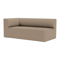 Beige textured sofa with a minimalistic design and clean lines. Perfect for modern living spaces.