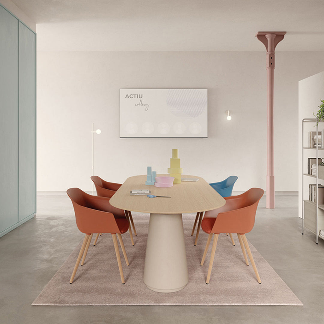 Noom Series 60 Armchair - Wood Legs - Upholstered Shell