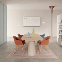 Noom Series 60 Armchair - Wood Legs - Upholstered Shell