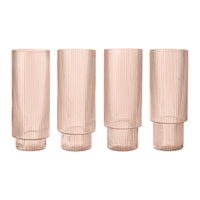 Ripple Long Drink Glass - Set of 4