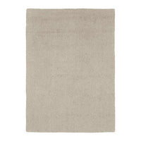 Beige textured area rug with a subtle, solid pattern, perfect for versatile home decor.