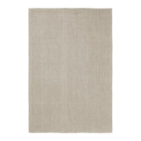Beige textured rug with a subtle woven pattern, perfect for adding warmth to any space.