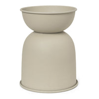Light beige ceramic planter with a sleek, modern design and smooth matte finish. Ideal for contemporary decor.