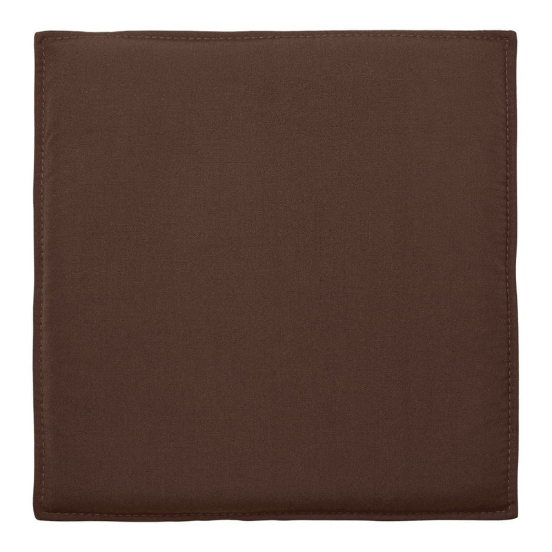 Solid brown fabric square with a smooth texture, ideal for various home decor applications.
