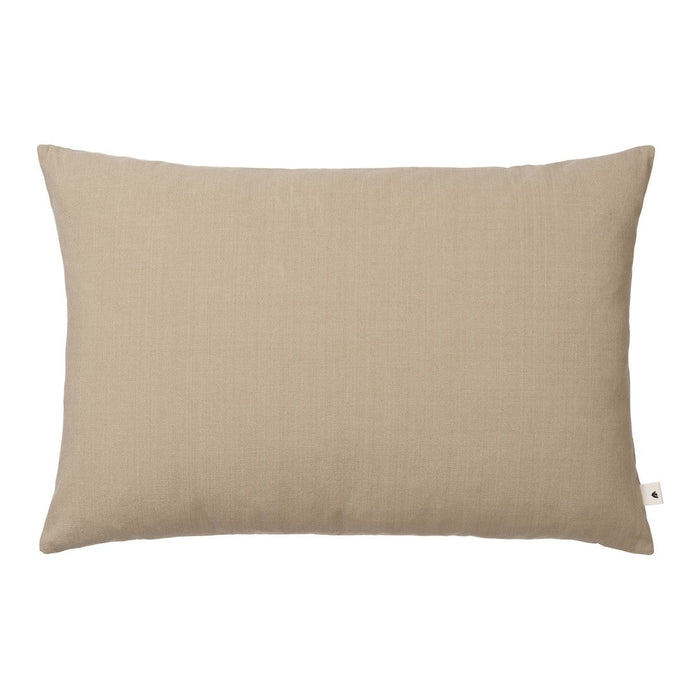 Beige textured rectangle pillow with a simple, elegant design. Perfect for neutral home decor.