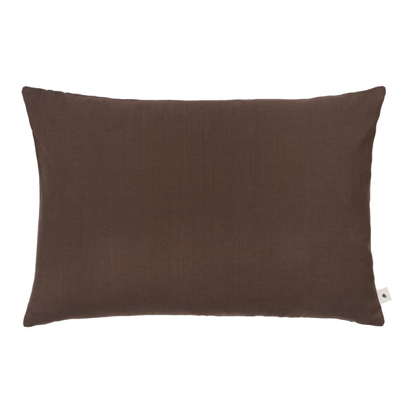 Solid brown rectangular pillow with a smooth texture and minimalist design, perfect for elegant decor.