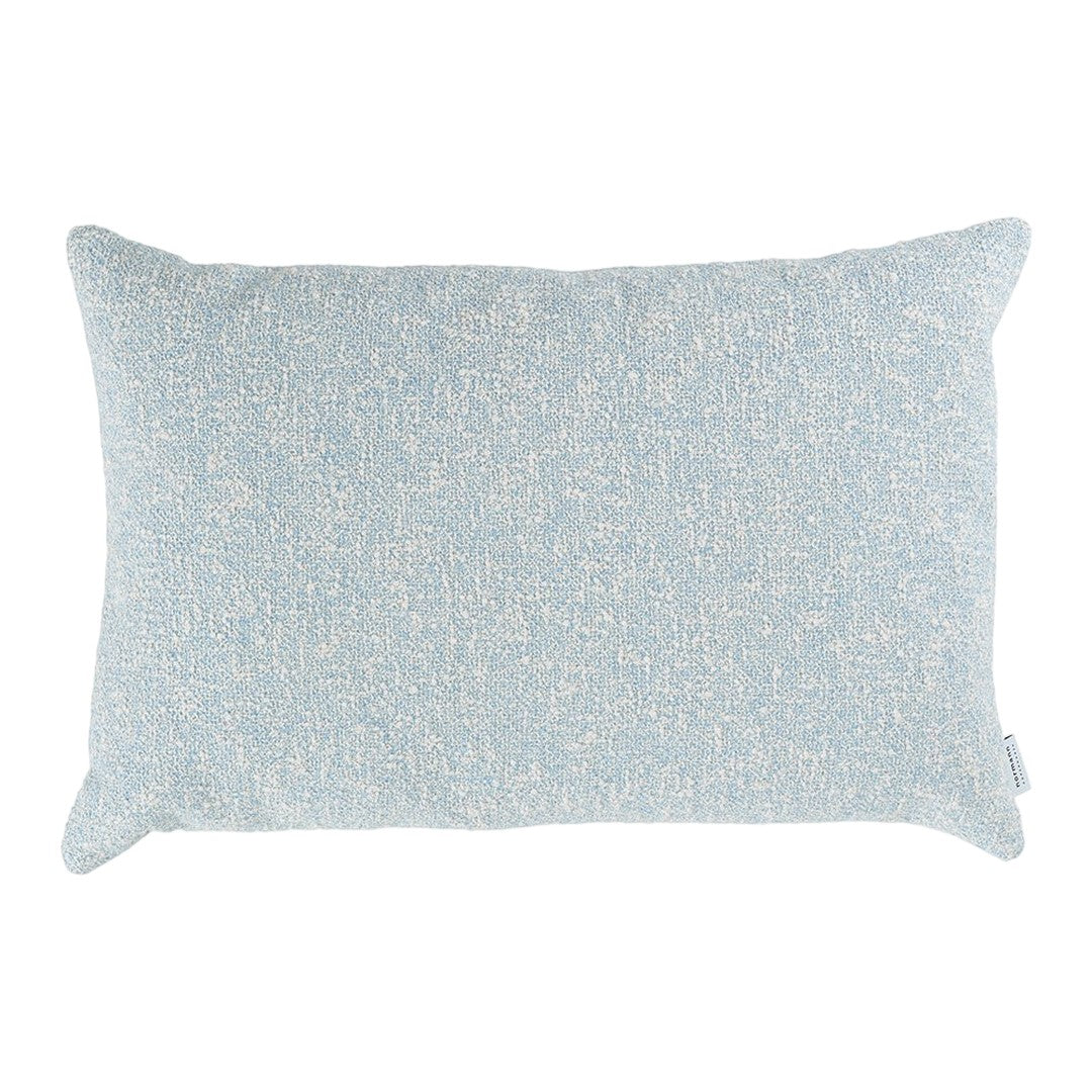 Light blue textured pillow with a soft, subtle pattern and a cozy, inviting feel. Perfect for home decor.