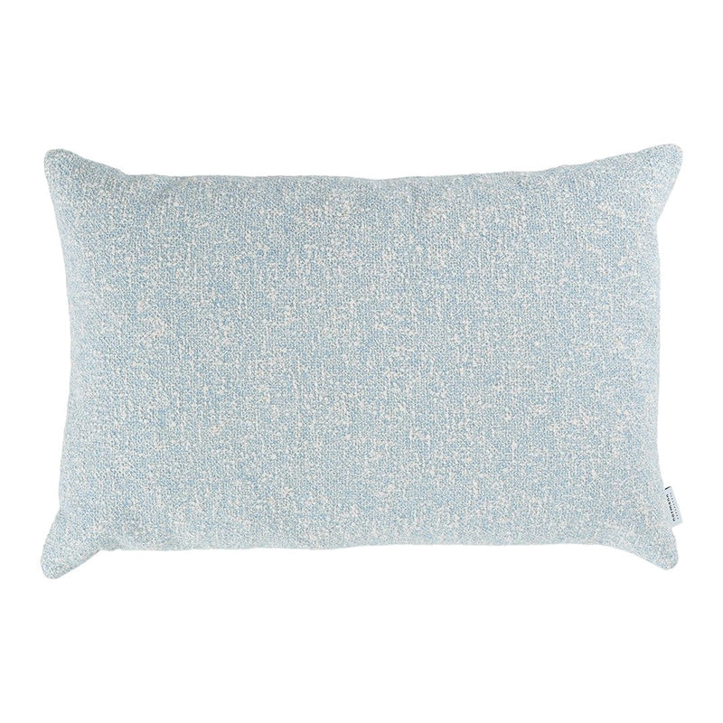Light blue textured pillow with a subtle speckled pattern for a soft and cozy look. Perfect for home decor.