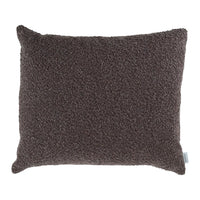 Dark brown textured throw pillow, featuring a soft, cozy fabric with a plush feel. Perfect for home decor accents.
