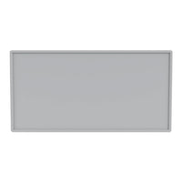 Gray rectangular panel with a smooth, solid finish and subtle edges, ideal for modern decor.