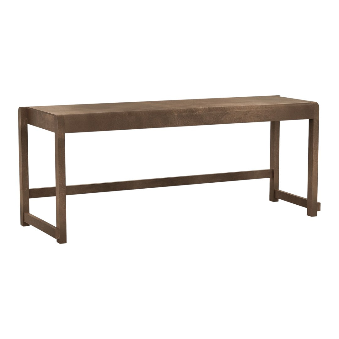 Metal console table in a warm bronze finish with a sleek, minimalist design and clean lines. Perfect for modern decor.