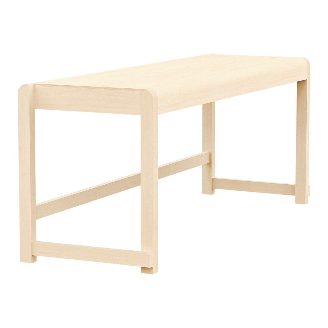 Light beige rectangular table with smooth, minimalist design and no visible patterns. Ideal for modern decor.