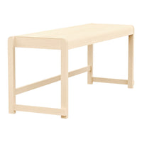 Light beige rectangular table with smooth, minimalist design and no visible patterns. Ideal for modern decor.