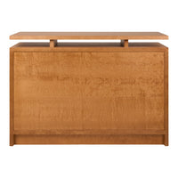 Light wood console table with a smooth, minimalist design and a warm natural finish.