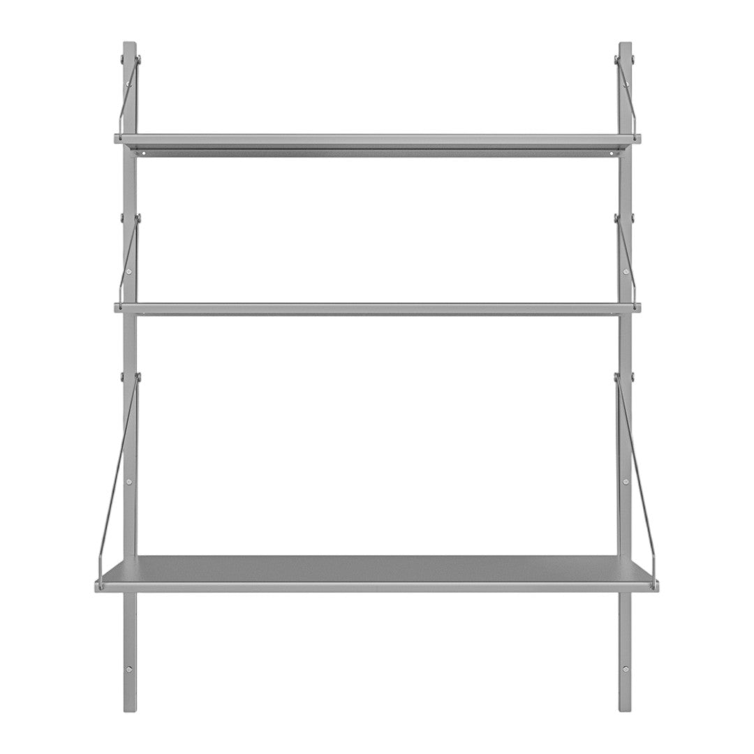 Shelf Library Pre-configured Wall Unit - Desk  Section