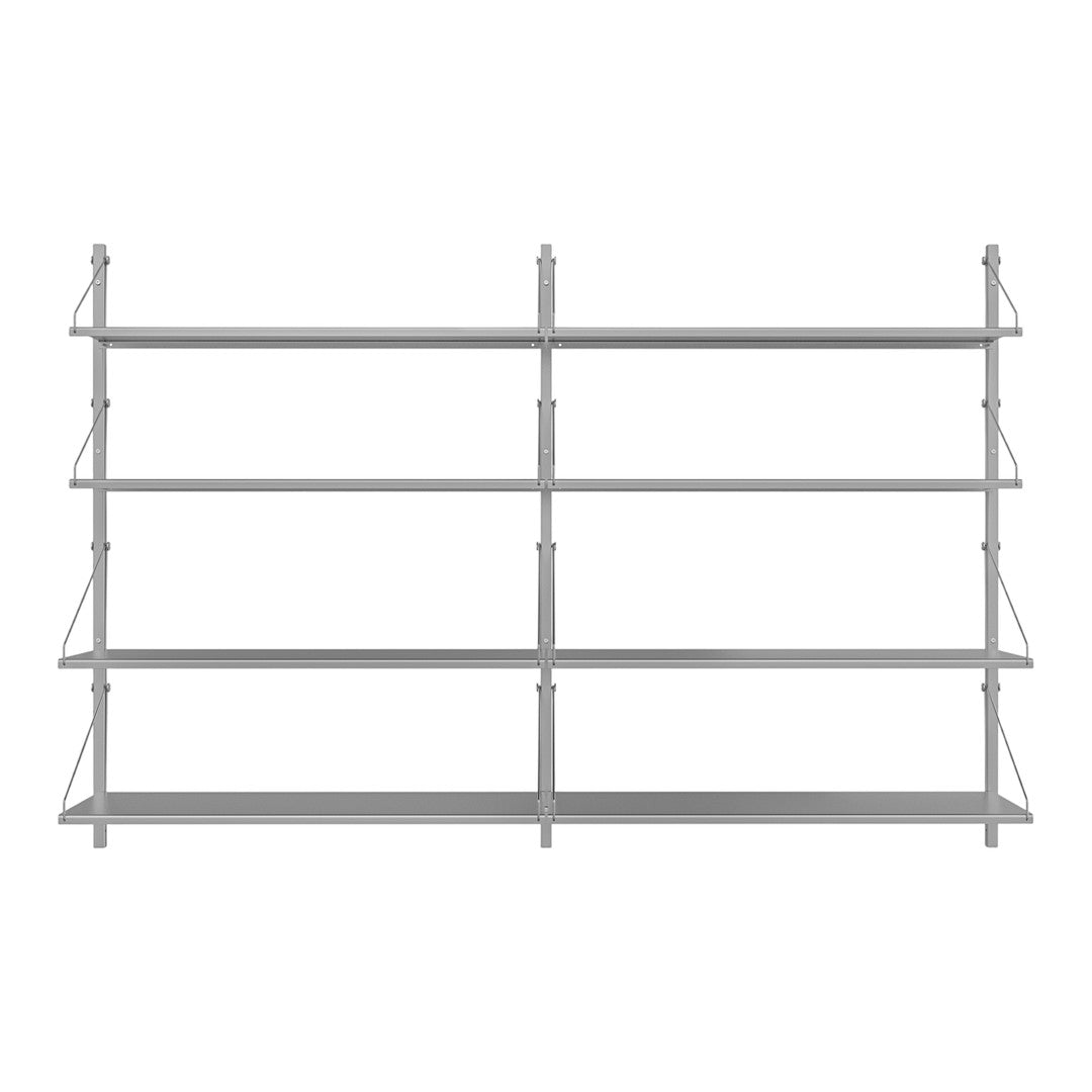 Shelf Library Pre-configured Wall Unit - Double  Section