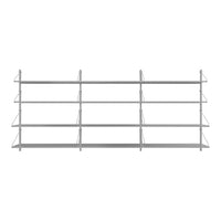 Shelf Library Pre-configured Wall Unit - Triple  Section