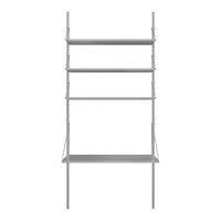 Shelf Library Pre-configured Wall Unit - Desk  Section