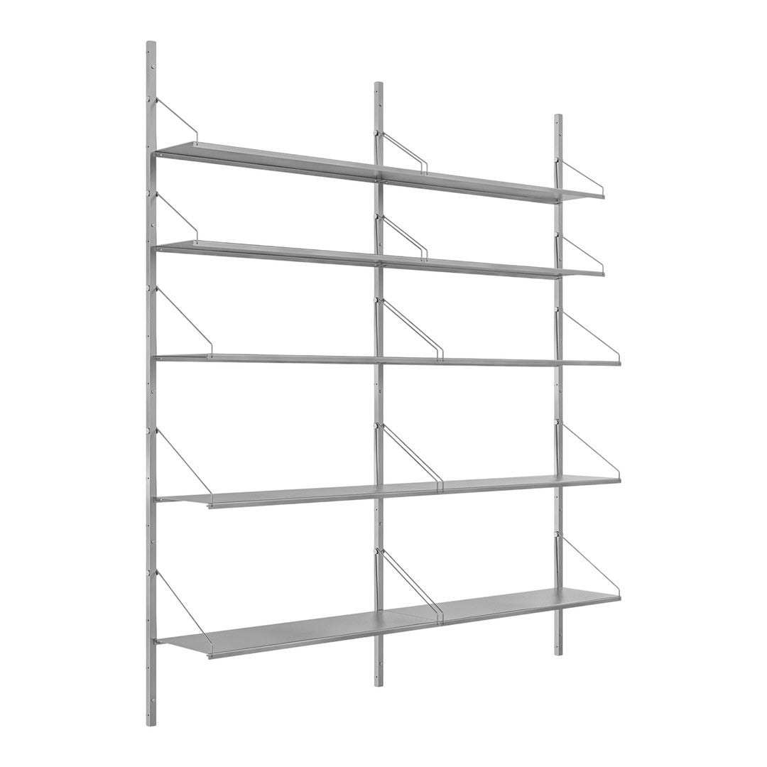 Shelf Library Pre-configured Wall Unit - Double  Section