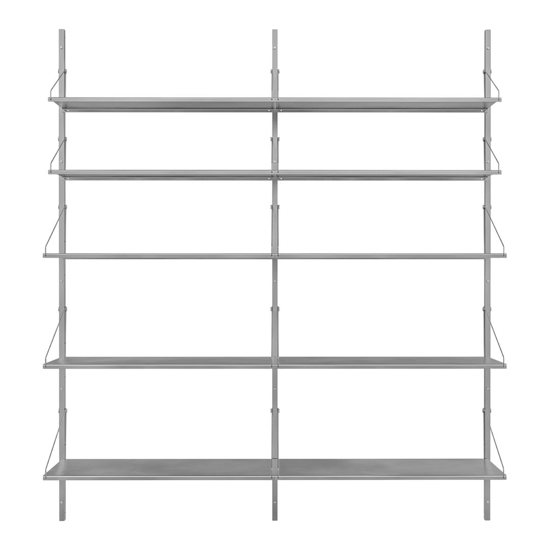 Shelf Library Pre-configured Wall Unit - Double  Section